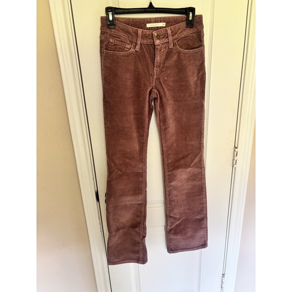 Levi's Superlow Bootcut Corduroy Jeans W24 Rose Taupe Y2K Low Rise Cords Women